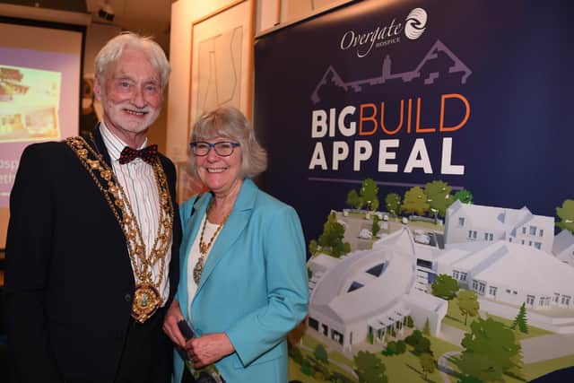 The Mayor and Mayoress of Halifax Ashley Evans and Rosie Tatchell. The Mayor said the hospice is "such a fantastic facility for Calderdale" and would call on the public to give anything they can to the appeal. Picture: Gerard Binks