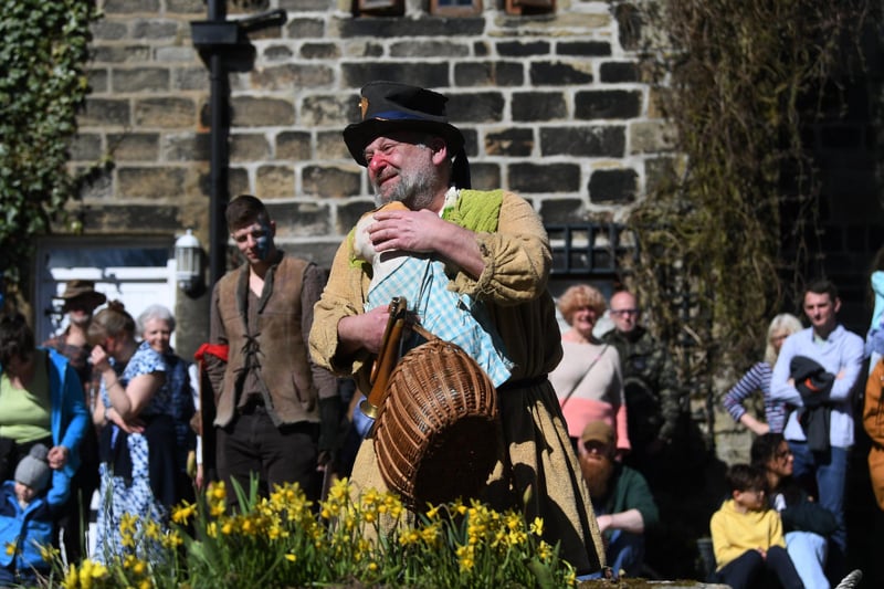 Crowds gathered to watch this year's Heptonstall Pace Egg Play
