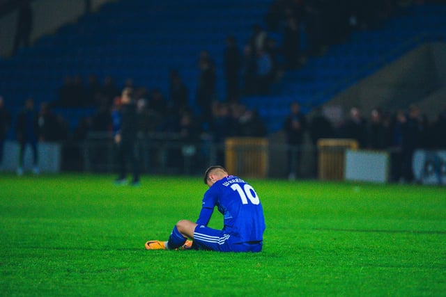 Matty Warburton after the Chesterfield defeat