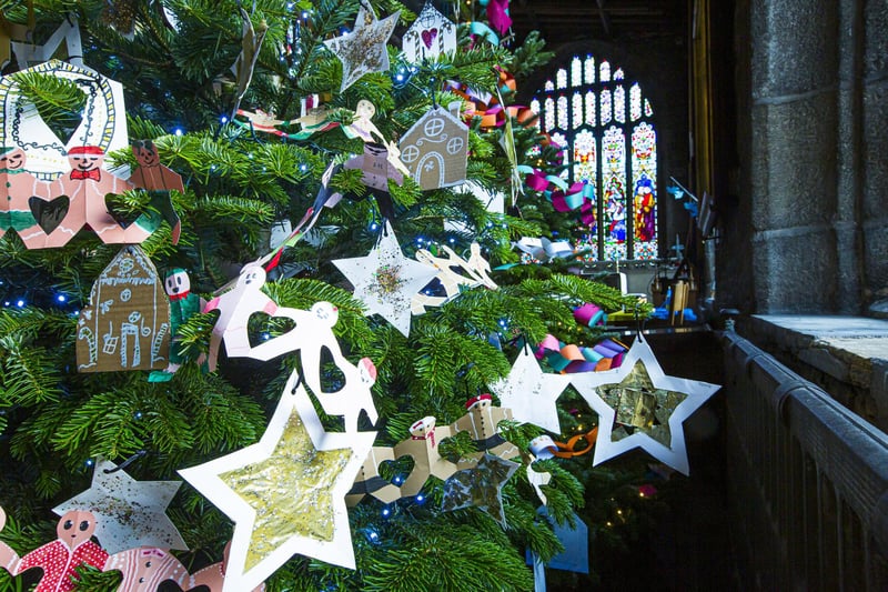 A number of beautifully decorated trees filled the Minster