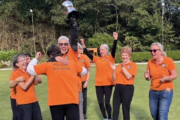 Cheeky Blinders celebrate their brilliant cup win.