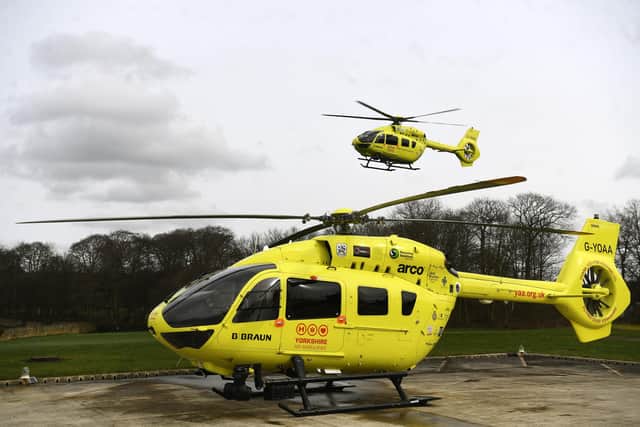 Yorkshire Air Ambulance (YAA) is currently updating both its two current aircrafts (grounded) with the revolutionised Airbus H145 D3 helicopter. (flying)