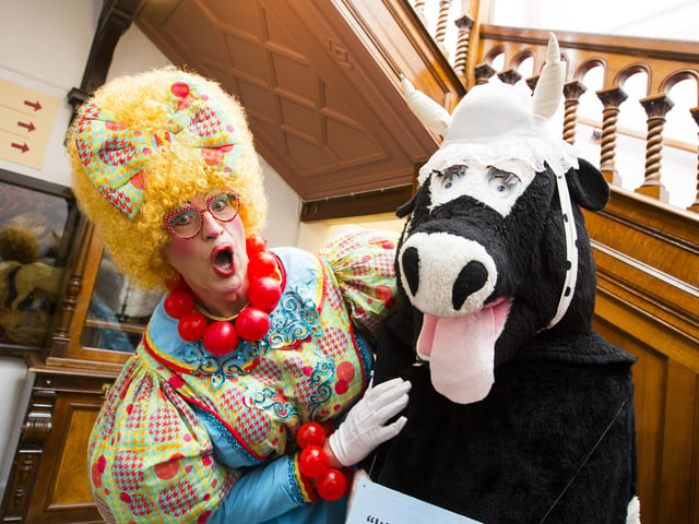 Bankfield Museum exhibition opening - A Magical Couple of Hours - A Celebration of Pantomime. Andrew Pollard as Dame Panky