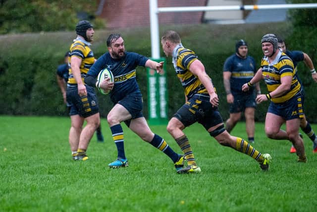 Action from Old Crossleyans' excellent win.