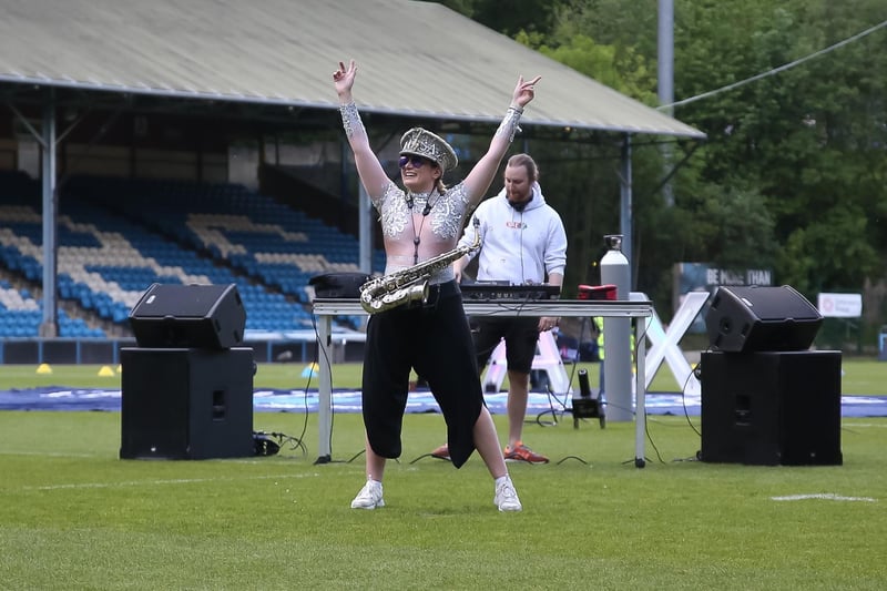 Pre-match entertainment from Ellie Sax