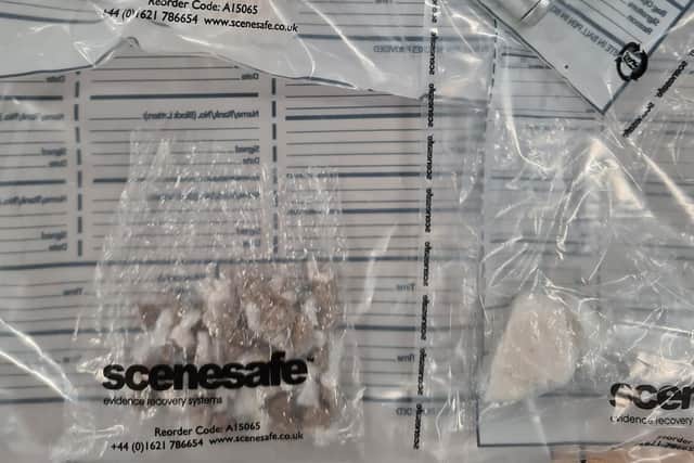 Some of the drugs found when police stopped a car in Halifax last night