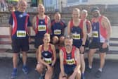 Some of the Stainland Lions runners in Slaithwaite.