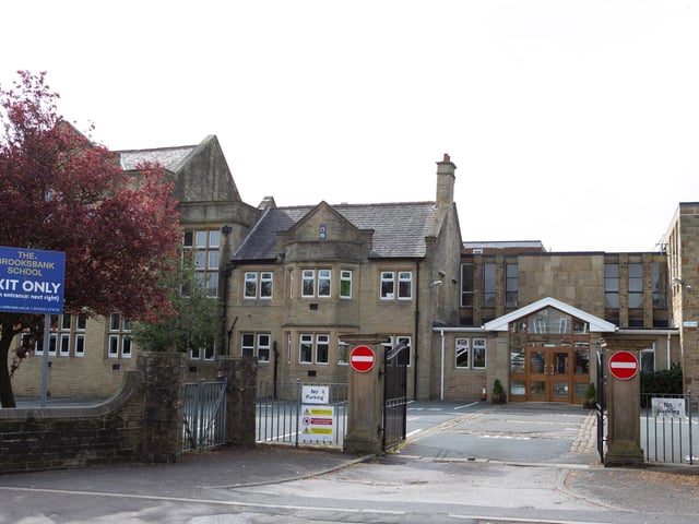 The Brooksbank School, Elland has an Attainment 8 score of 51.5. Percentage of pupils achieving grades 5 or above in English and maths GCSEs: 56.8%.