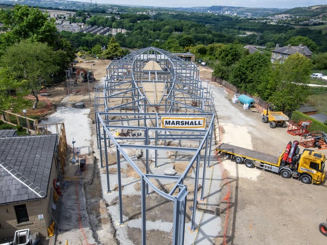 Work is progressing on Overgate Hospice’s Big Build Appeal as the steelwork has been completed on the £12.75m project.