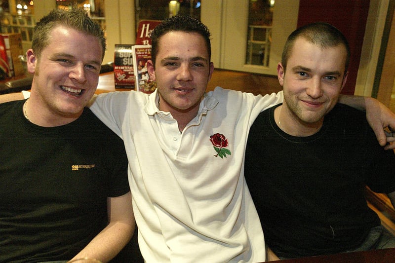 Stephen, BJ and Richard on a night out in Halifax back in 2005.
