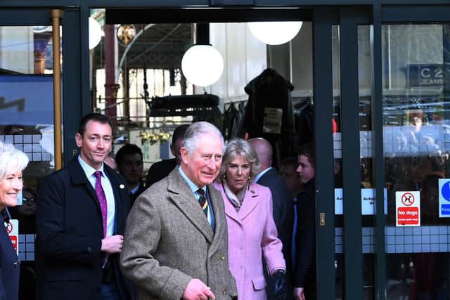 The King visiting Halifax Borough Market in 2017