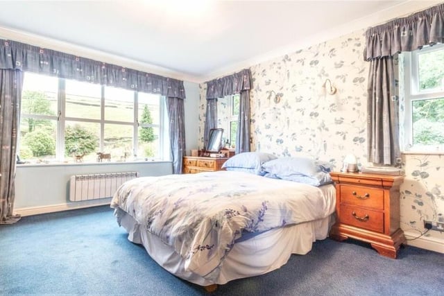 A double bedroom with country views.