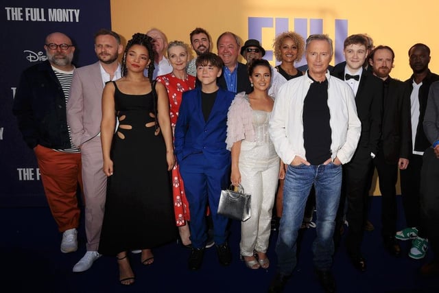 Lee Mason, Wim Snape, Talitha Wing, Steve Huison, Lesley Sharp, Andrew Chaplin, Aiden Cook, Mark Addy, Paul Barber, Natalie Davies, Tupele Dorgu, Robert Carlyle, Dominic Sharkey, Miles Jupp, Ben Crompton and Arnold Oceng attend the premiere last night. (Photo by Cameron Smith/Getty Images)