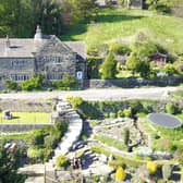 An aerial view of the stunning home and gardens near Halifax.