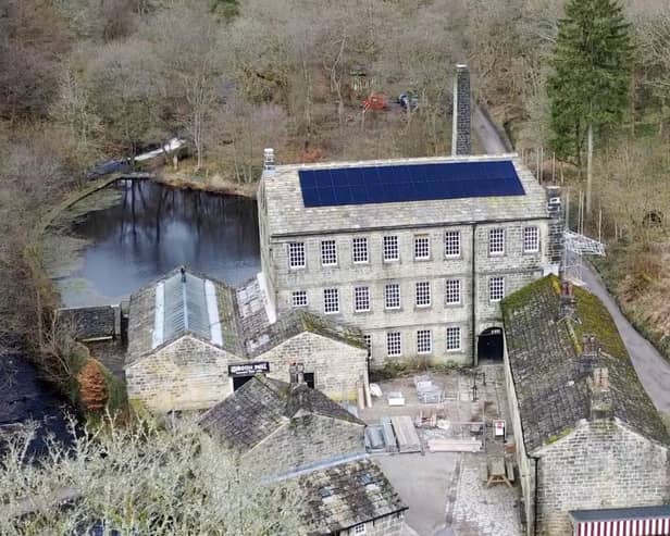 New Solar Array Installed by Eclipse Energy at Gibson Mill, Hardcastle Crags in Hebden Bridge.