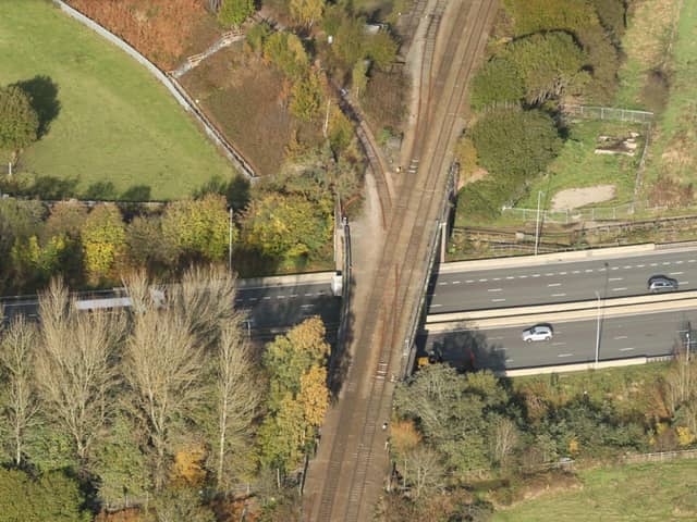 Castleton bridge. Picture: NR Air Ops.