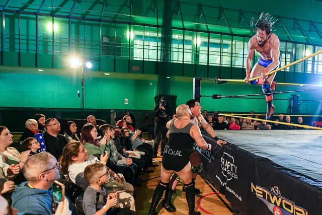 'Irn' Drew Marshall will be in action in Todmorden. Pic: W3L Wrestling / @mrdavidjwilson