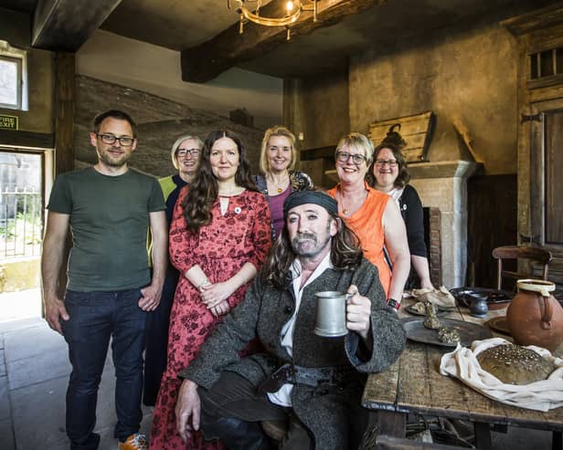 Trustees at Heptonstall Museum at the opening last year, from the left, Tim Machin, Linda Maynard, Rebecca Land, Jules McGonigle, David Anthony Kennedy, Nicola Jones and Gemma Outon.