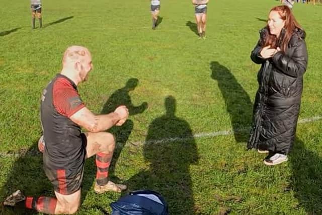 The video by Rugby Mad Dad captured the quirky proposal