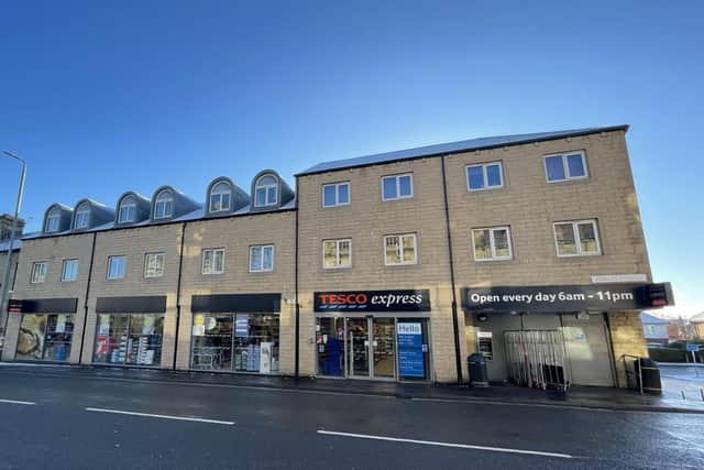 Windsor Mews, a mixed-use retail and residential property in Hipperholme, is up for sale for £2.5m