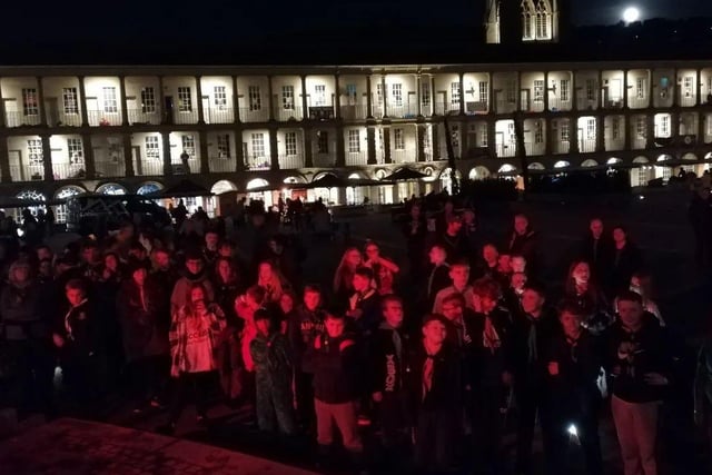 Hundreds of people took part in the event at The Piece Hall. Photo by Lee Barnes