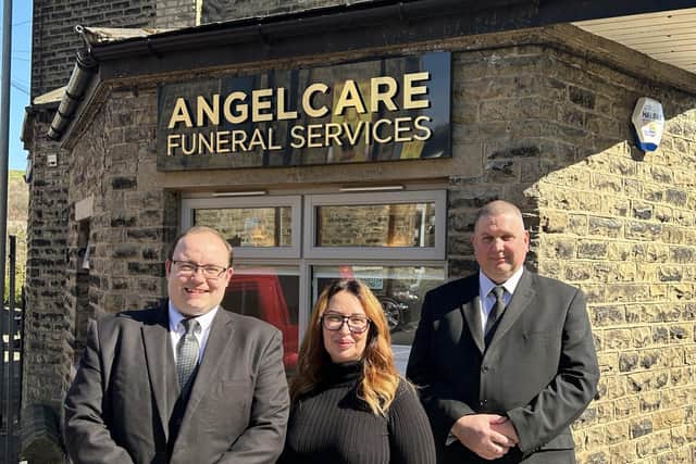 William Rofe, Zoe Enefer and Craig Greenwood of Angelcare Funeral Services