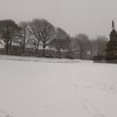 Snow in West View Park in Halifax