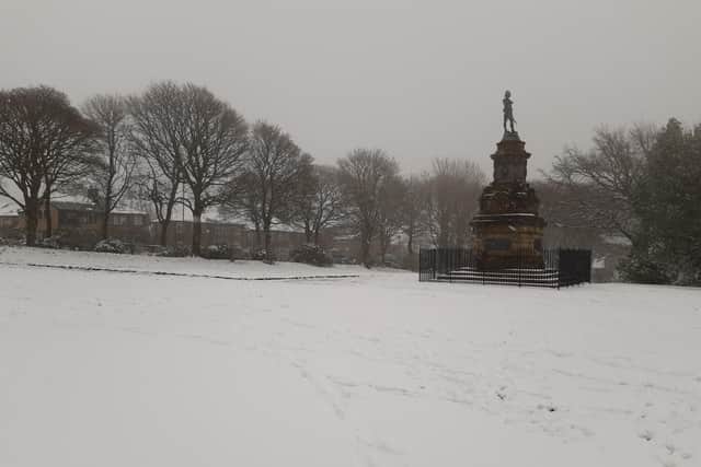 Snow in West View Park in Halifax