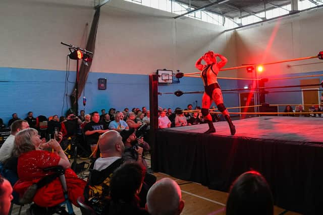 International power lifting champion Hera is on the bill. Pic: W3L Wrestling / @mrdavidjwilson