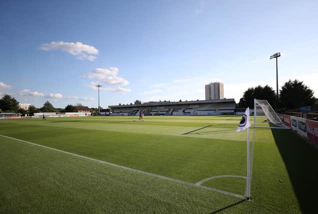 Boreham Wood's home ground. (Photo by Catherine Ivill/Getty Images)