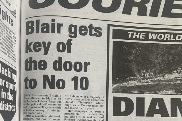 Back in 1997, the Halifax Courier reported how Tony Blair became the Prime Minister.