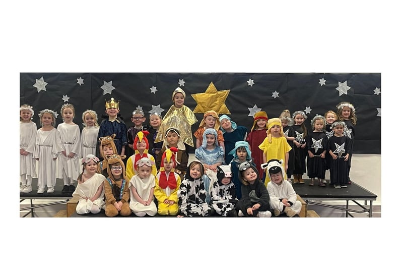 Mytholmroyd's Burnley Road Academy Foundation Stage doing the 'A Wriggly Nativity'