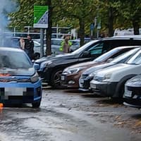 Car sets on fire in Halifax supermarket car park