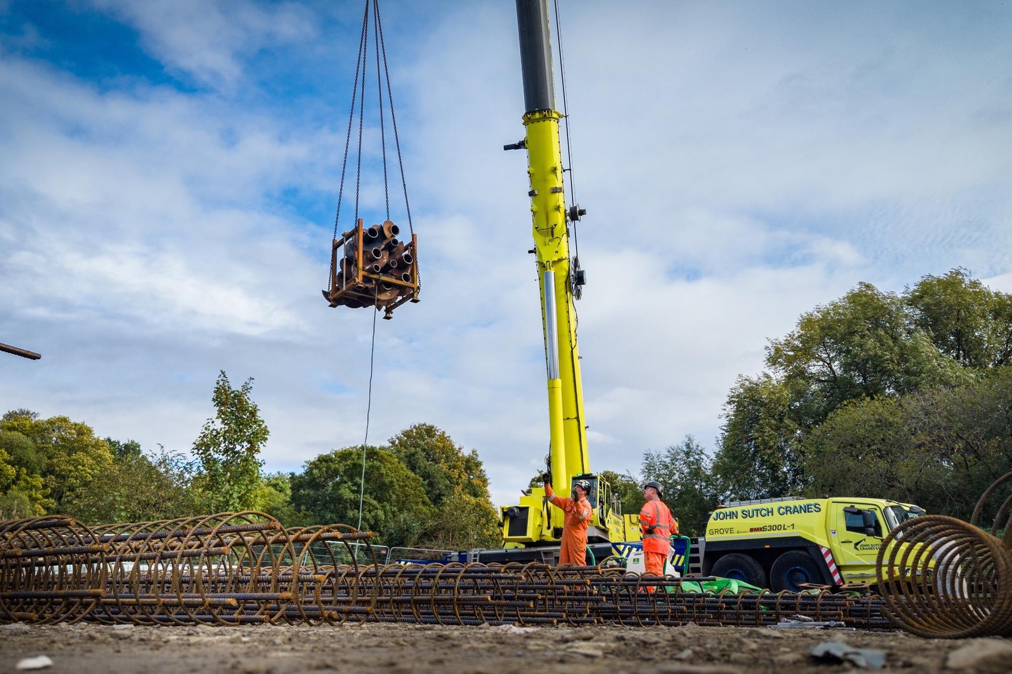 Major construction milestone reached in project to improve travel between Elland and West Vale