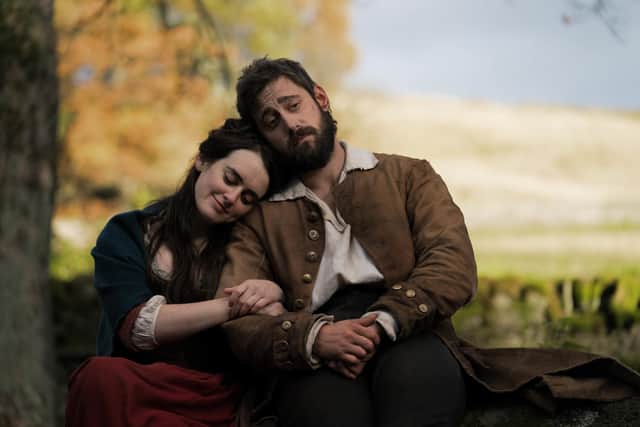 Grace Hartley (SOPHIE McSHERA) and David Hartley (MICHAEL SOCHA) in a scene from The Gallows Pole based on a novel about the Cragg Vale Coiners.
Picture: BBC/Element Pictures (GP) Limited/Objective Feedback LLC/Dean Rogers