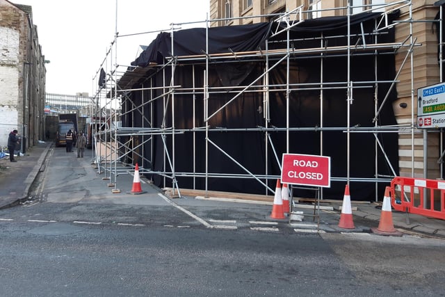 Deal Street is also shut and a structure has been created by India Buildings
