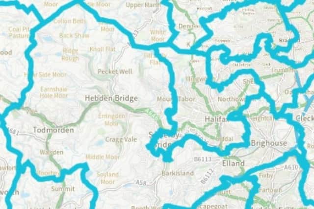 Calder Valley and Halifax Parliamentary constituencies will remain more or less intact – the only recommended change now is splitting Ryburn ward between the two, but all wards will stay within Calderdale. Image from Boundary Commission