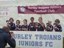 Hebden Bridge Saints Girls under 9s won their first ever football tournament in 2009 when they travelled over to Burley in Wharfedale.