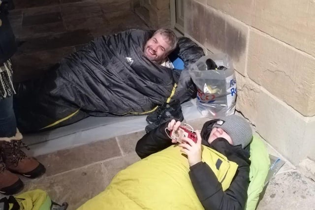 Bedding down for the night. Photo by Calderdale SmartMove