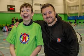TV star Alex Brooker supported over 100 pupils with disabilities and special needs at an inclusive sports competition in Halifax this week.