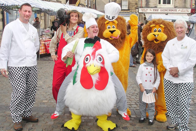 It wouldn't be the Alnwick food festival without some bloke dressed as a lion. Alf the Lion is the festival's mascot.
