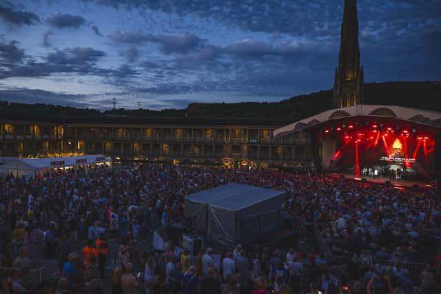 Music-lovers at one of last year's huge Piece Hall shows