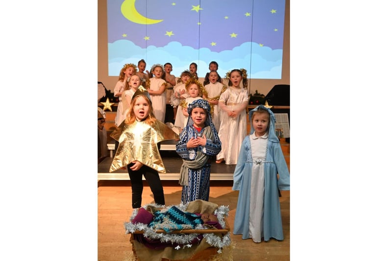 Calder Primary School, Mytholmroyd, put on their Nativity 'Angel Express'.