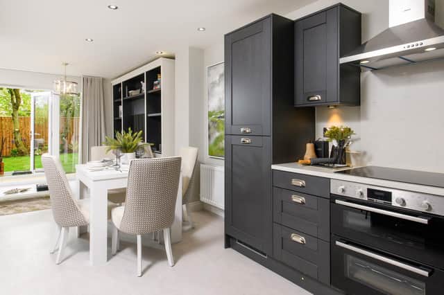 The three designs on this development are all three-bedroom properties with high-specification interiors