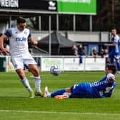 Action from FC Halifax Town's last visit to Eastleigh in May