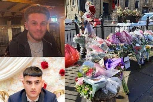 Tributes left for Joshua Clark and Haidar Shah after their tragic deaths in Halifax