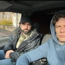 James Norton with Alec Secareanu, who played gangster boss Darius Knezevic