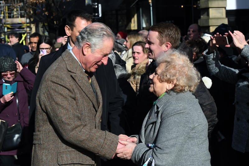 King Charles and Queen Camilla visit at Halifax Borough Market