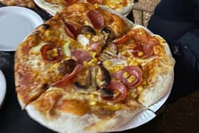 Gary's pizzas which he served up for the homeless in Halifax