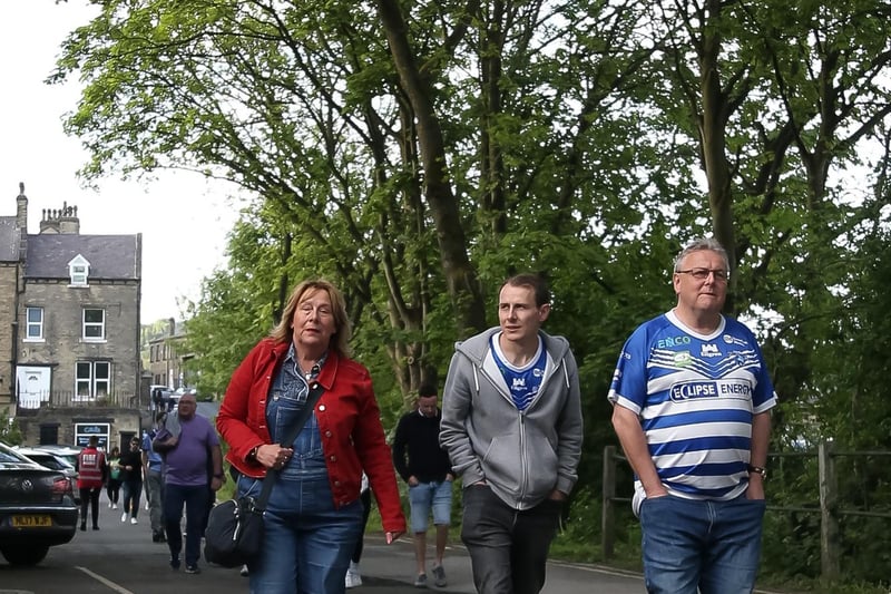 Fans on their way to the ground
